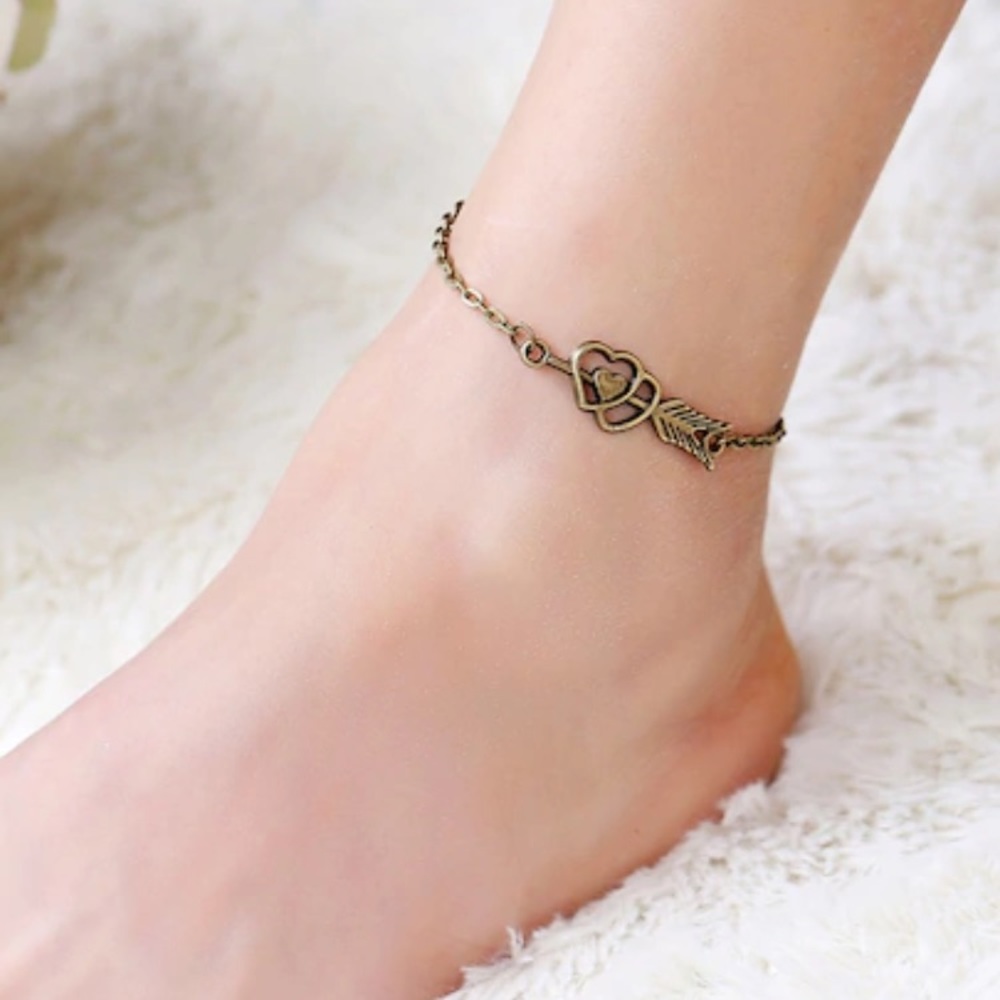 🔴 Arrow and Heart Anklet - Picture 2 of 4